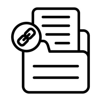 documento enlace vector icono