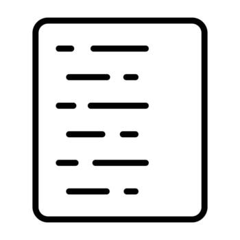 Document Align Left Vector Icon