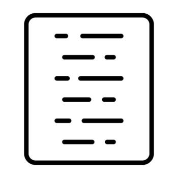 Document Align Center Vector Icon