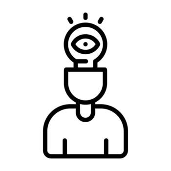 visual pensando vector icono