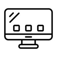 icono de vector de computadora de escritorio