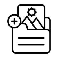 Document Insert Image Vector Icon