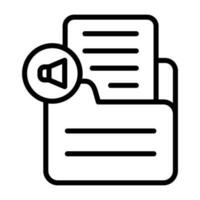 Document Insert Audio Vector Icon