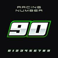 Racing Number Vector Design Template 90