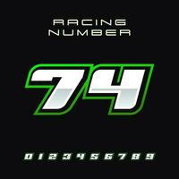 Racing Number Vector Design Template 74