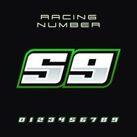 Racing Number Vector Design Template 59