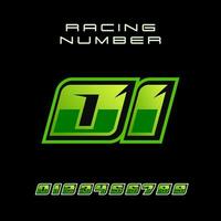 Racing Number 1 Vector Design Template