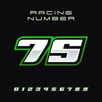 Racing Number Vector Design Template 75