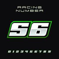 Racing Number Vector Design Template 56