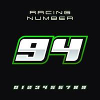 Racing Number Vector Design Template 94