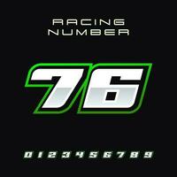 Racing Number Vector Design Template 76