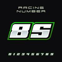 Racing Number Vector Design Template 85