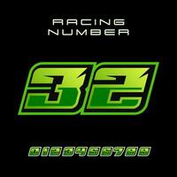 Racing Number 32 Vector Design Template