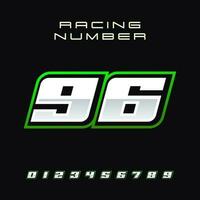 Racing Number Vector Design Template 96