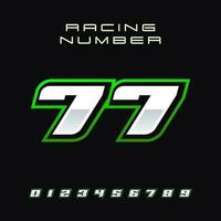 Racing Number Vector Design Template 77