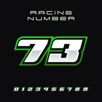 Racing Number Vector Design Template 73