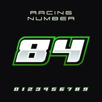 Racing Number Vector Design Template 84