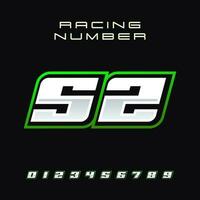 Racing Number Vector Design Template 52