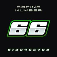 Racing Number Vector Design Template 66