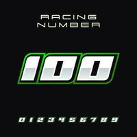Racing Number Vector Design Template 100