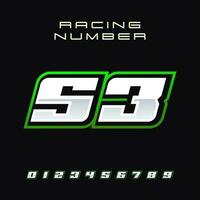 Racing Number Vector Design Template 53