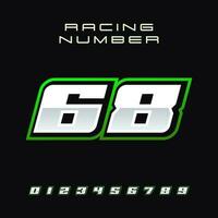 Racing Number Vector Design Template 68