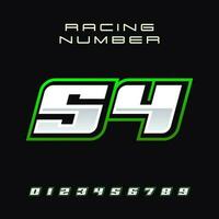 Racing Number Vector Design Template 54