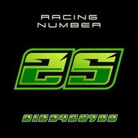 Racing Number 25 Vector Design Template