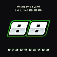 Racing Number Vector Design Template 88