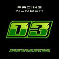 Racing Number 3 Vector Design Template