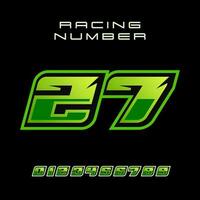 Racing Number 27 Vector Design Template
