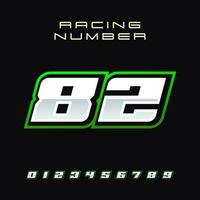 Racing Number Vector Design Template 82