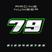 Racing Number Vector Design Template 79