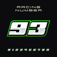 Racing Number Vector Design Template 93