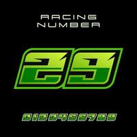 Racing Number 29 Vector Design Template