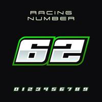 Racing Number Vector Design Template 62