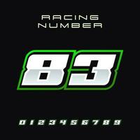 Racing Number Vector Design Template 83