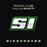 Racing Number Vector Design Template 51