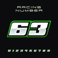 Racing Number Vector Design Template 63