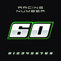 Racing Number Vector Design Template 60