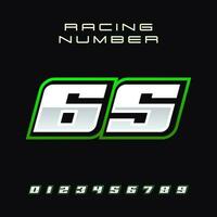 Racing Number Vector Design Template 65