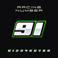 Racing Number Vector Design Template 91