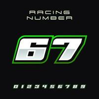 Racing Number Vector Design Template 67
