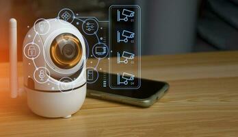 IP wifi wireless security camera supports Internet installation technology, security systems, smart home applications photo