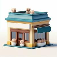 3d isolated illustration of shop photo