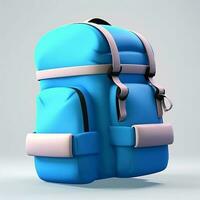 3d isolated illustration of bag pack travel photo