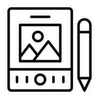 Pen Tablet Vector Icon