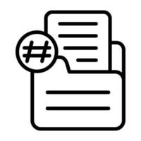 documento numeración vector icono