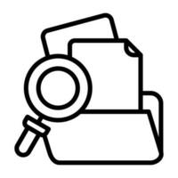 Folder with magnifying glass Vector Icon