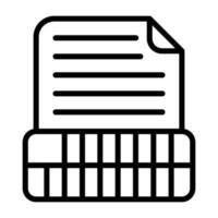 Document Insert Table Vector Icon